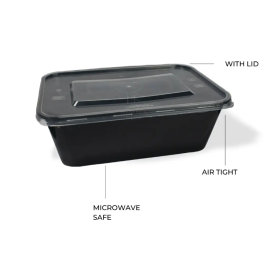 RECTANGULAR CONTAINER WITH LID | PACK OF 500