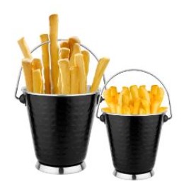 French Fries Black Bucket 