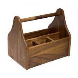 Wooden Cutlery Caddy | 12 pcs Set